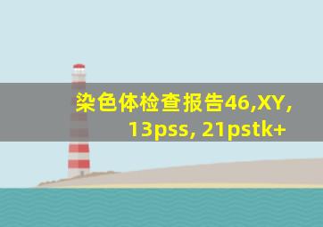 染色体检查报告46,XY,13pss, 21pstk+